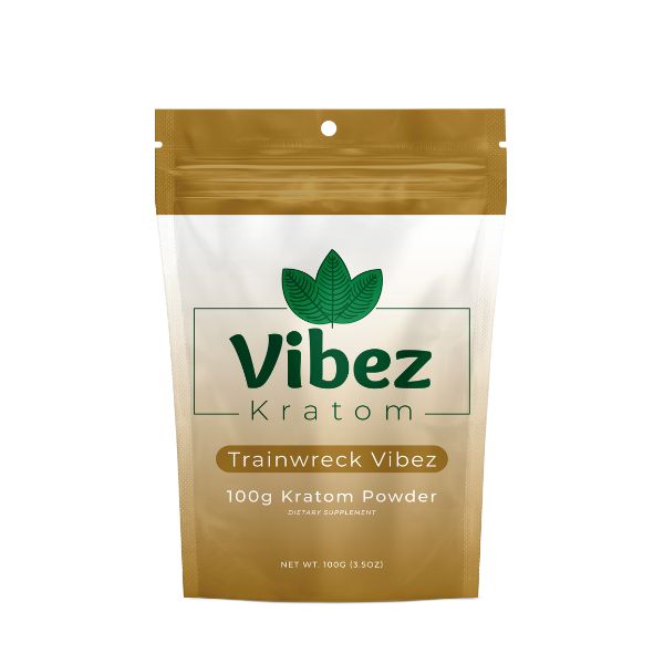Vibez Kratom Trainwreck Vibez 100g Powder Bag