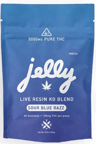 Jelly Live Resin KO Blend 125mg 40ct Sour Blue Razz