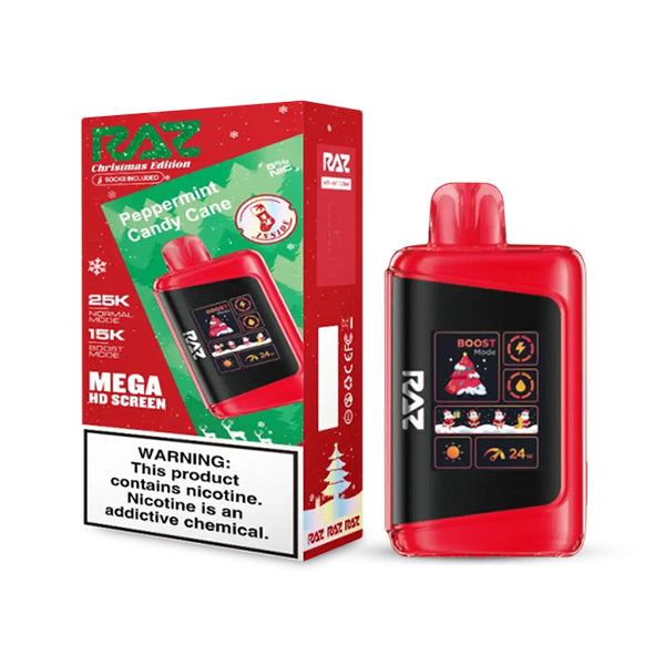 Raz 25k Peppermint Candy Cane Xmas Edition