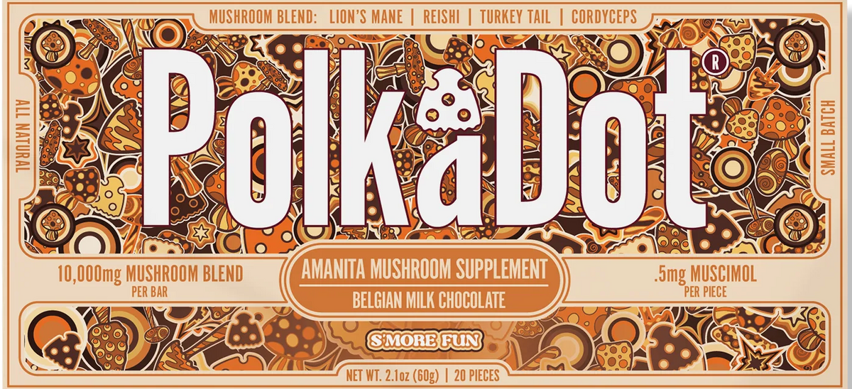 Polka Dot Mushroom Bar S'more Fun