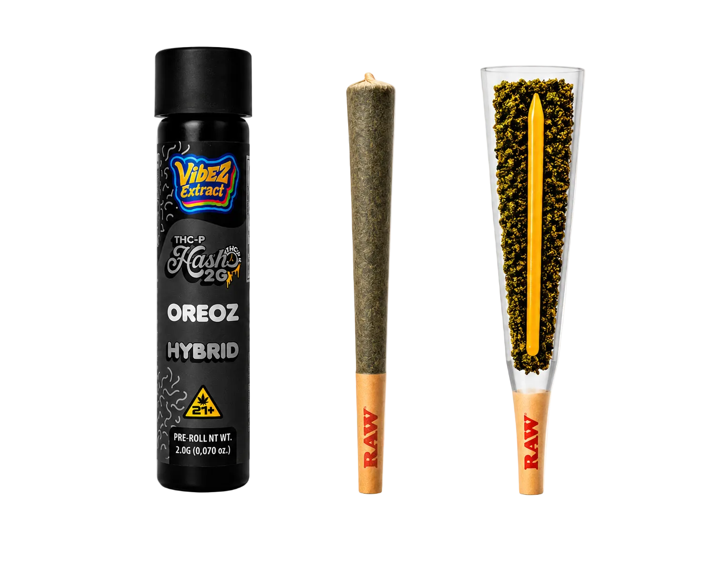Vibez Extract THCp Pre-roll 2g Hash hole Oreoz 12ct Box - Hybrid