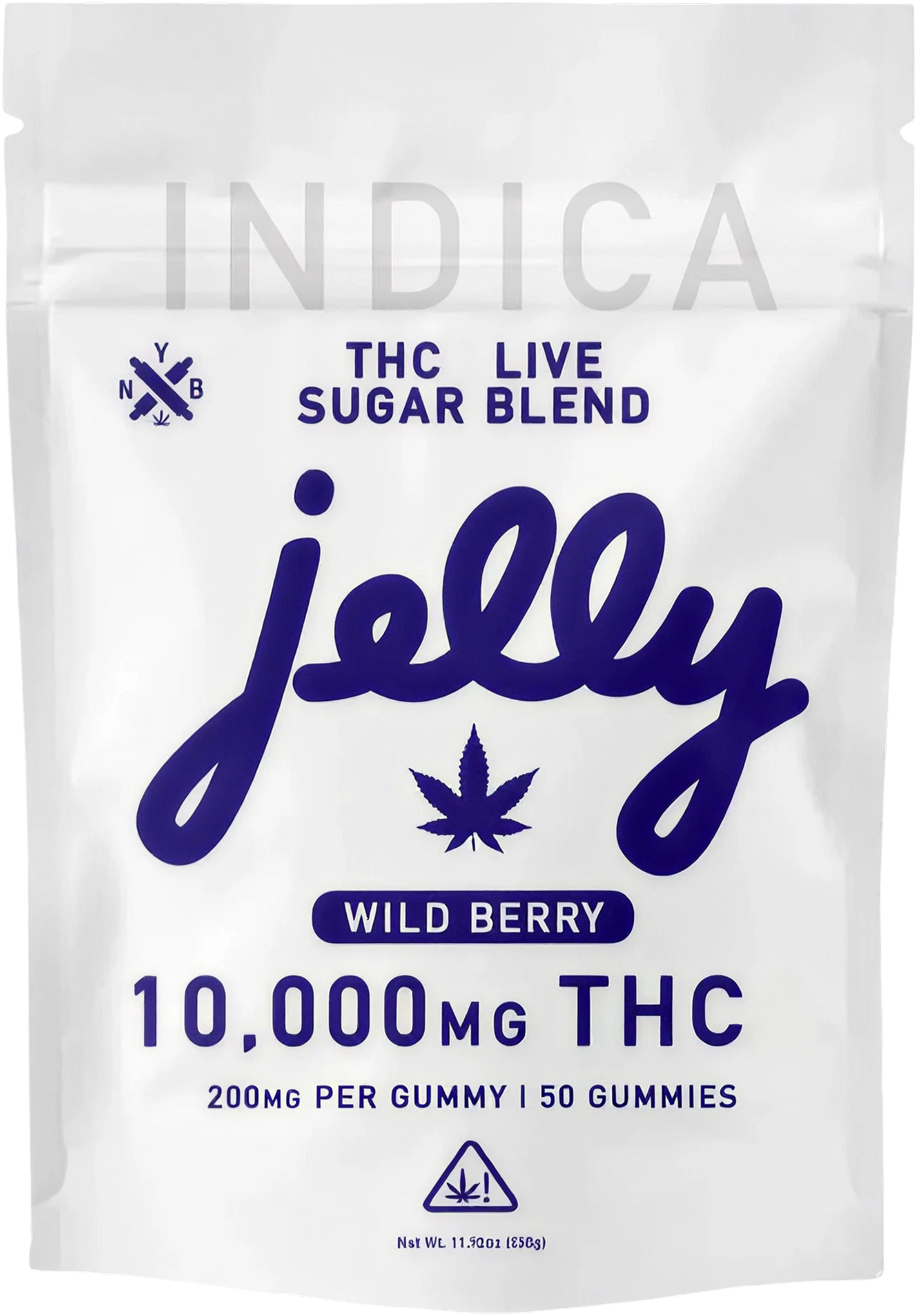 Jelly THC Live Sugar Blend Indica 10000mg Wild Berry