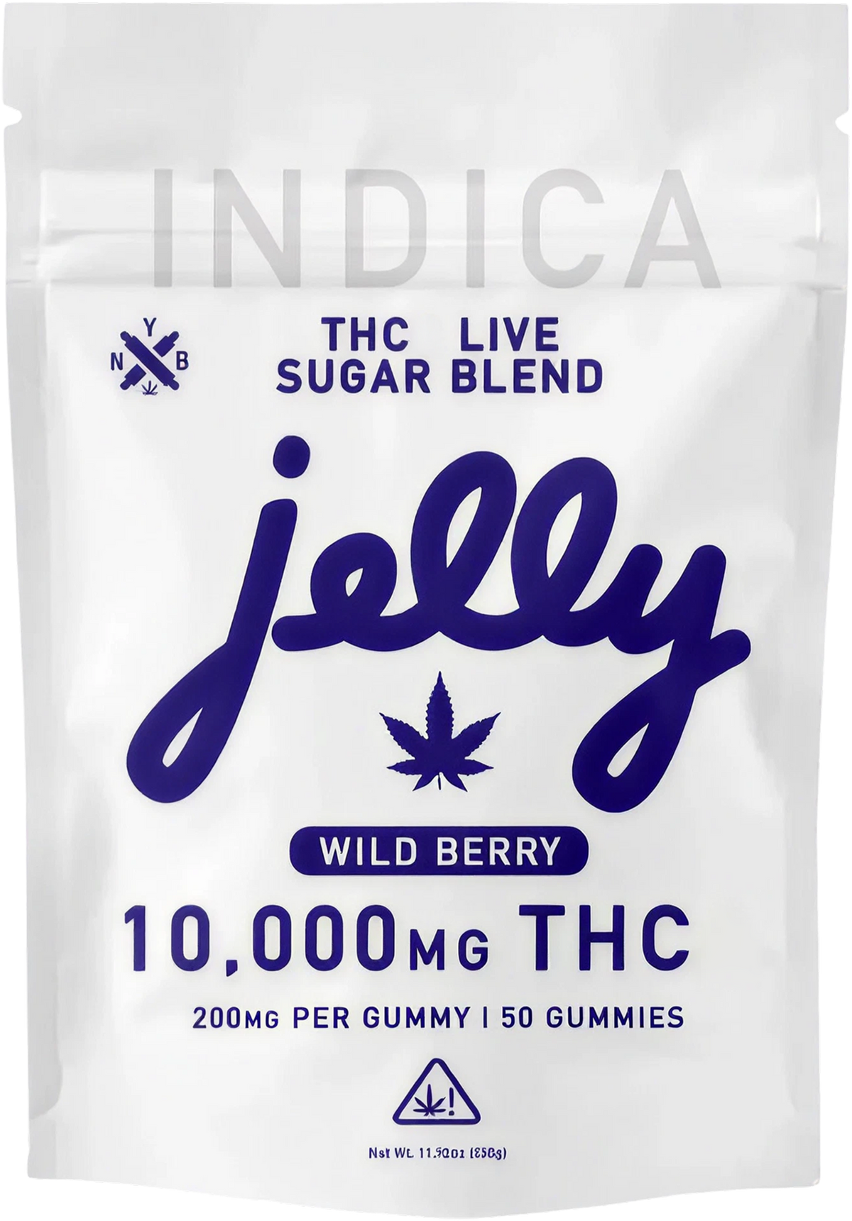 Jelly THC Live Sugar Blend Indica 10000mg Wild Berry