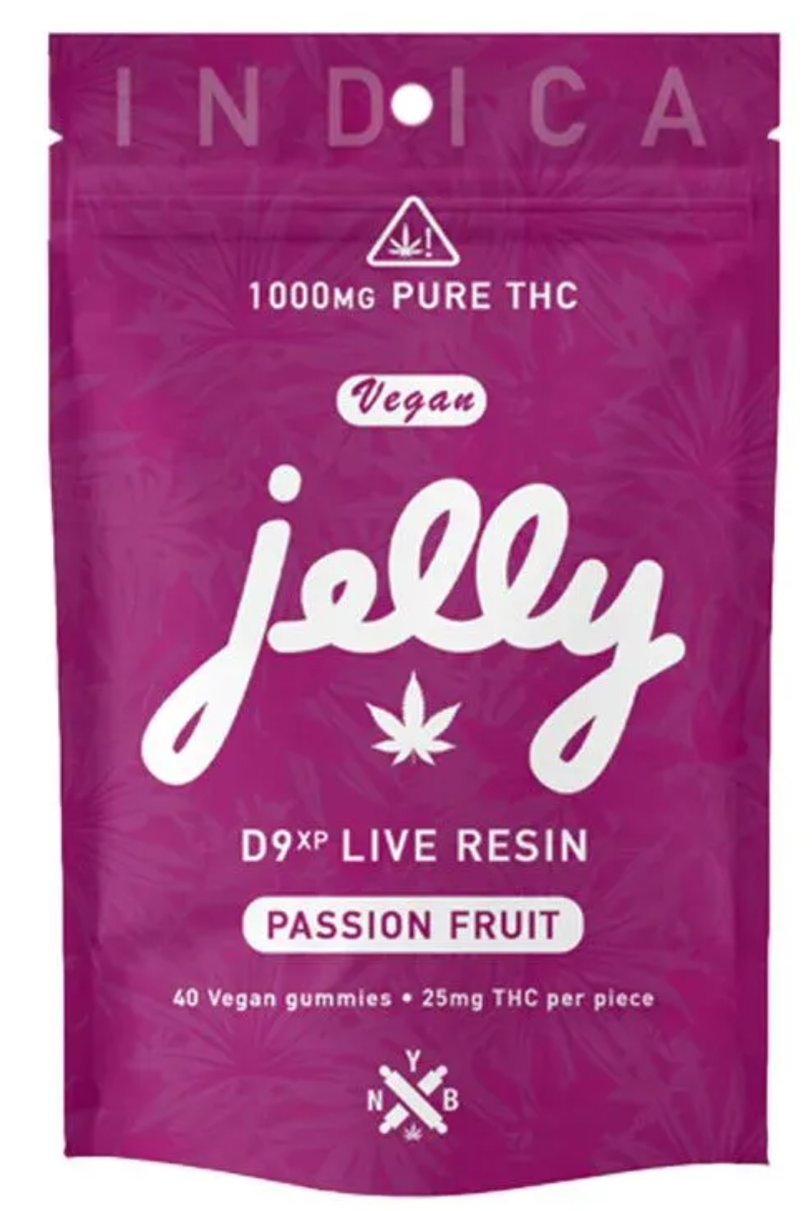 Jelly D9 Live Resin 25mg 40ct Passionfruit Fruit