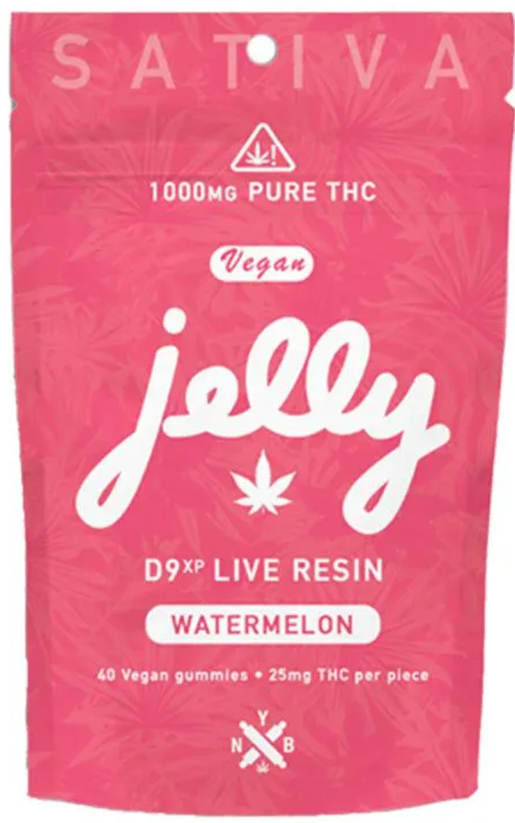Jelly D9 Live Resin 25mg 40ct Watermelon