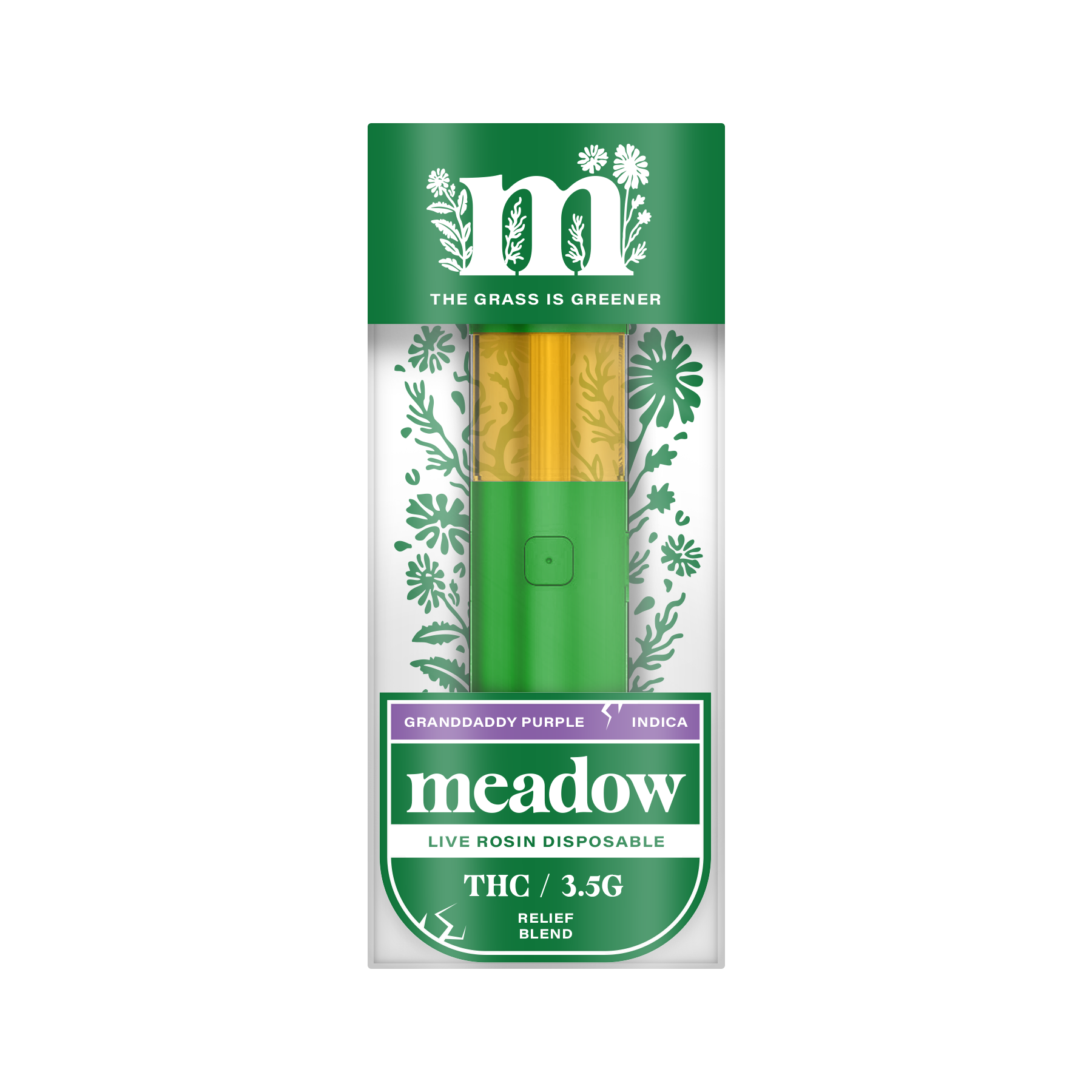 Meadow 3.5g Grandaddy Purple THC Disposable - Indica