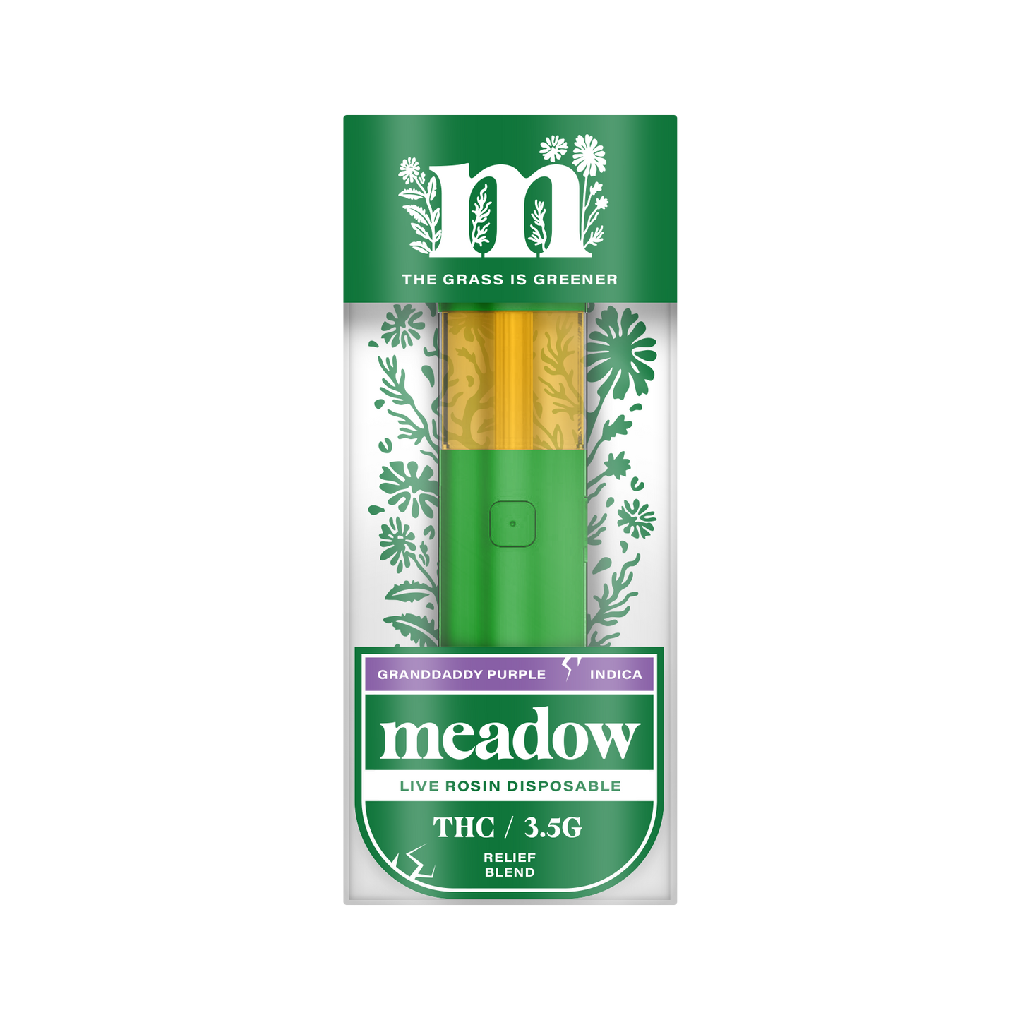 Meadow 3.5g Grandaddy Purple THC Disposable - Indica