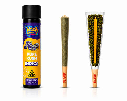 Vibez Extract THCp Pre-roll 2g Hash hole Pure Kush 12ct Box - Indica