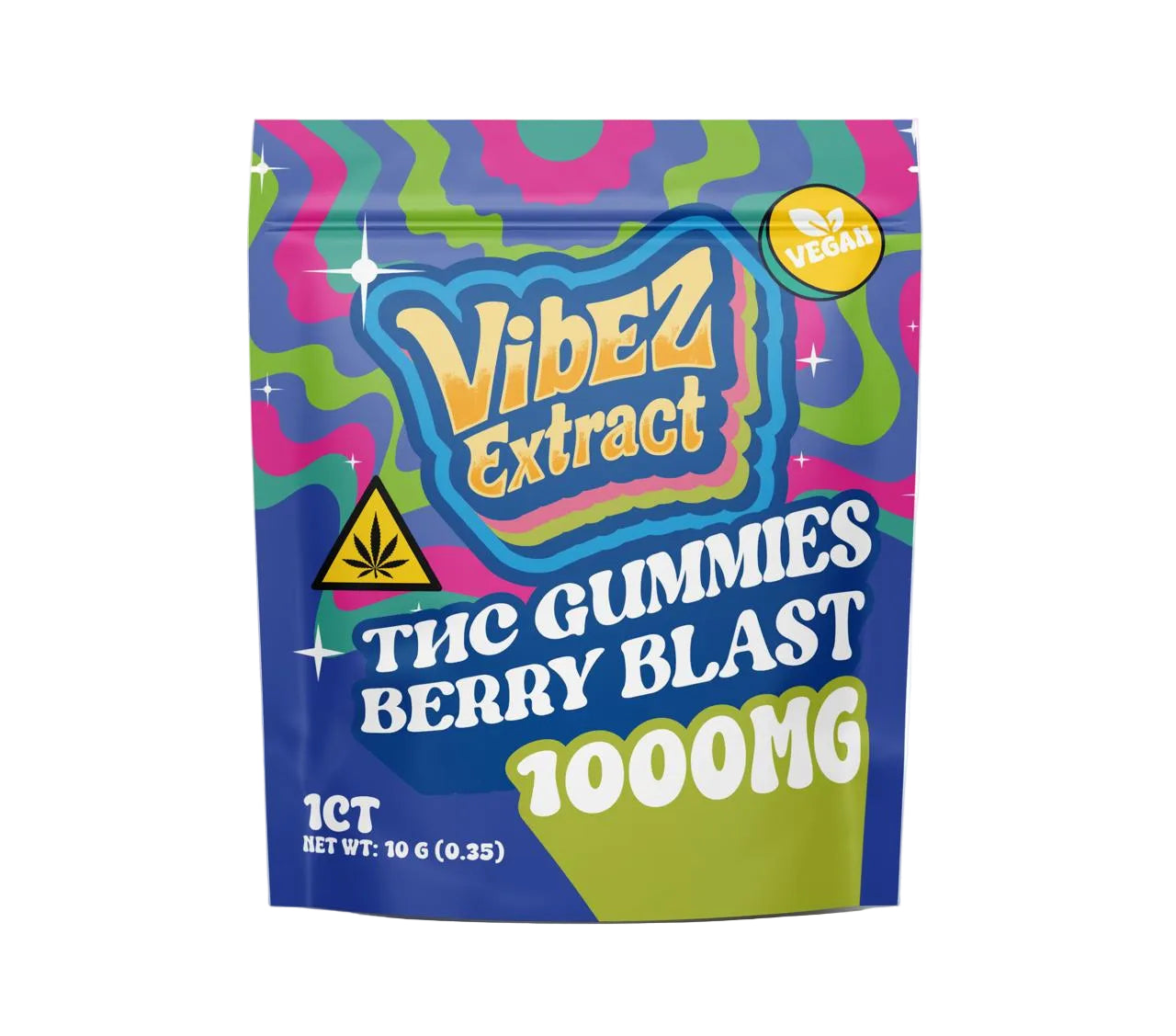Vibez Extract 1000mg THC Gummy - Berry Blast