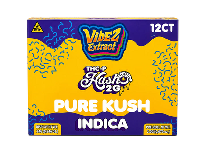Vibez Extract THCp Pre-roll 2g Hash hole Pure Kush 12ct Box - Indica