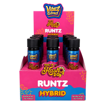 Vibez Extract THCp Pre-roll 2g Hash hole Runtz 12ct Box - Hybrid