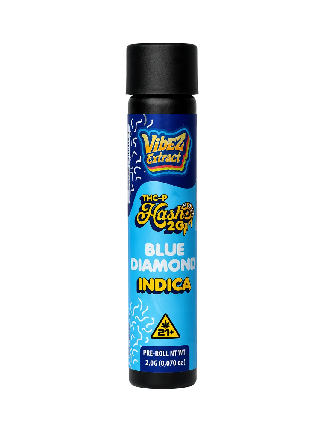 Vibez Extract THCp Hashole Blue Diamond 2g Pre-roll - Indica