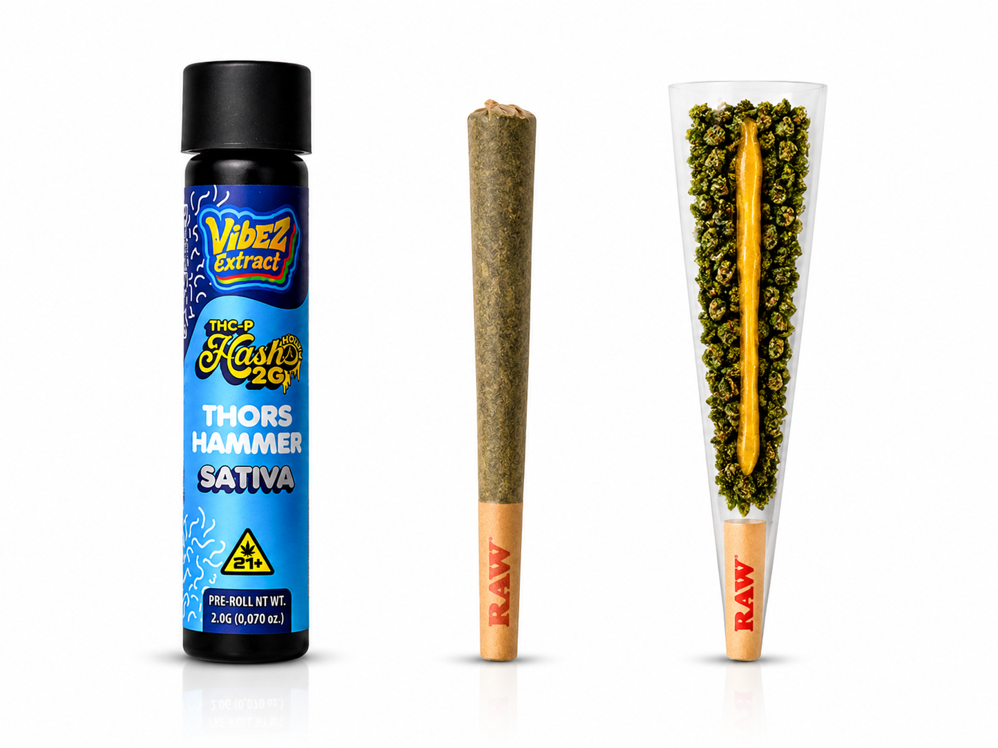 Vibez Extract THCp Pre-roll 2g Hash hole Thors Hammer 12ct Box - Sativa